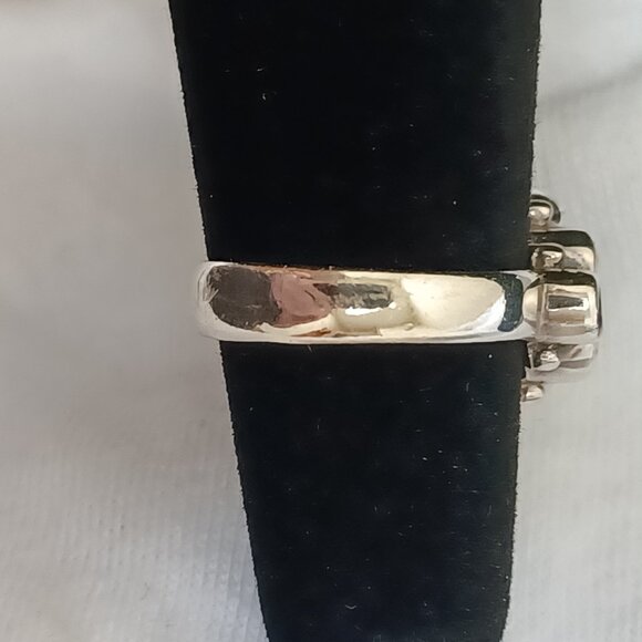 Nicky Butler ring blue topaz pink tourmaline silver size 5 like new - Picture 5 of 16